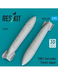 1200 L fuel tanks French Jaguar (2 pcs) (3D Printed), 1/72 - ResKit...