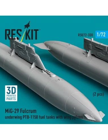 MiG-29 Fulcrum underwing PTB-1150 fuel tanks with wing pylons (2 pc...