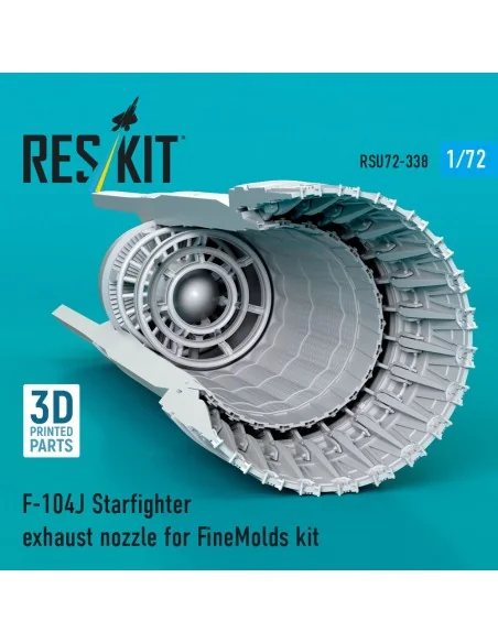 F-104J Starfighter exhaust nozzle (3D Printed) for Fine Molds, 1/72...