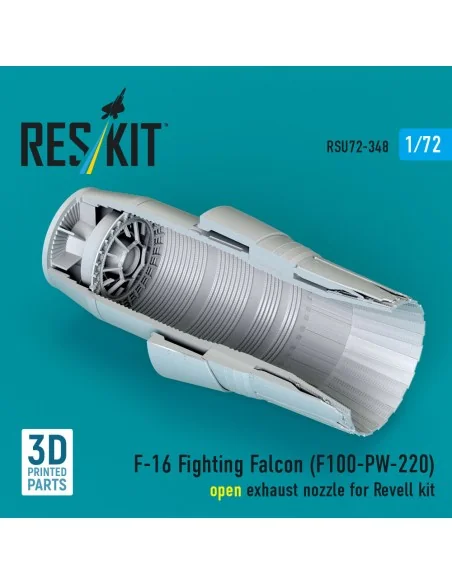 F-16 Fighting Falcon (F100-PW-220) open exhaust nozzle (3D Printed)...