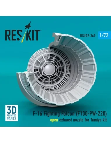F-16 Fighting Falcon (F100-PW-220) open exhaust nozzle (3D Printed)...