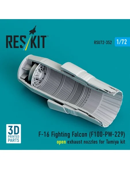 F-16 Fighting Falcon (F100-PW-229) open exhaust nozzle (3D Printed)...