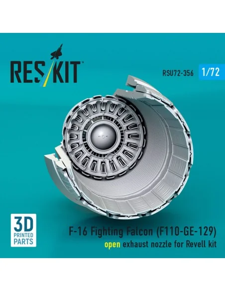 F-16 Fighting Falcon (F110-GE-129) open exhaust nozzle (3D Printed)...