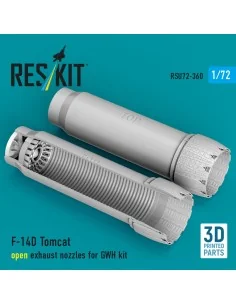 F-14D Tomcat open exhaust nozzles for GWH kit (3D Printed), 1/72 - ...