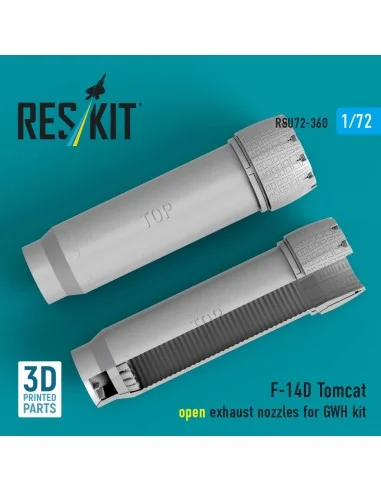 F-14D Tomcat open exhaust nozzles for GWH kit (3D Printed), 1/72 - ...