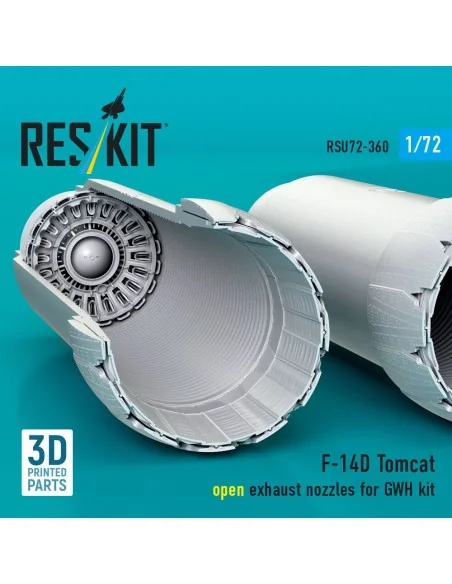 F-14D Tomcat open exhaust nozzles for GWH kit (3D Printed), 1/72 - ...