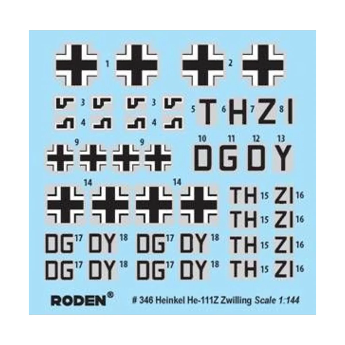 Heinkel He111Z-1 Zwilling, 1/144 - Roden 346 Heinkel He111Z-1 Zwilling, 1/144 - Roden 346