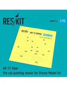 AH-1Z Viper Pre-cut painting masks for Dream Model kit, 1/72 - ResK...
