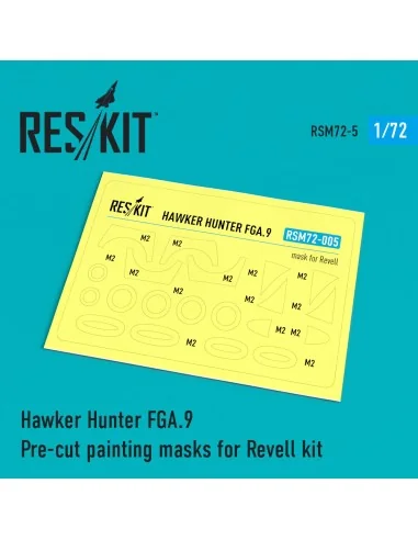 Hawker Hunter FGA.9 Pre-cut painting masks for Revell kit, 1/72 - R...