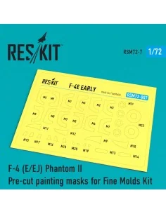 F-4 (E, EJ) Phantom II Pre-cut painting masks for FineMolds kit, 1/...