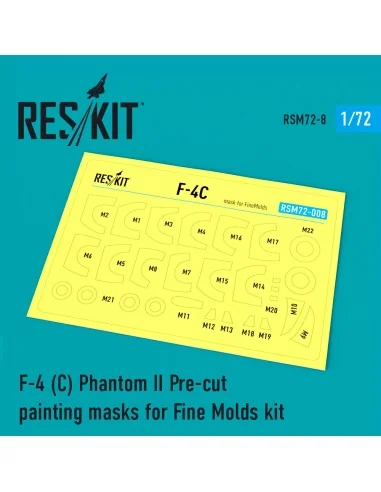 F-4C Phantom II Pre-cut painting masks for FineMolds kit, 1/72 - Re...