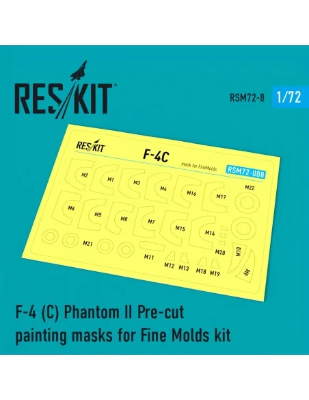 F-4C Phantom II Pre-cut painting masks for FineMolds kit, 1/72 - Re...