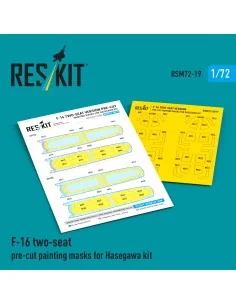 F-16 two-seat pre-cut painting masks for Hasegawa, 1/72 - ResKit Mo...