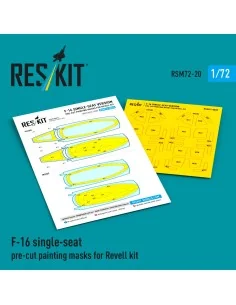 F-16 single-seat pre-cut painting masks for Revell, 1/72 - ResKit M...