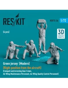 Green jersey (Modern) (Right position from the aircraft) Catapult a...