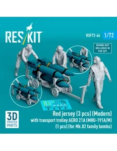 Red jersey (3 pcs) (Modern) with transport trolley AERO 21A (MHU-19...