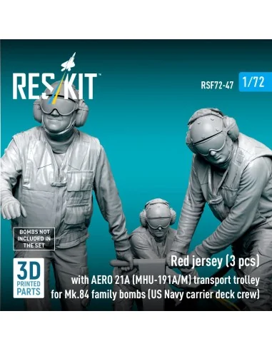 Red jerseys (3 pcs) with AERO 21A (MHU-191A/M) transport trolley fo...