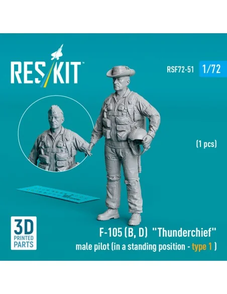 F-105 (D, F, G) Thunderchief male pilot (in a standing position - t...