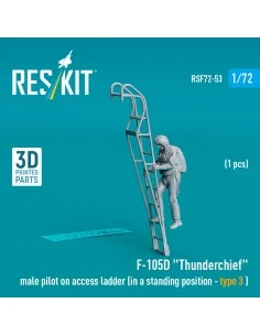 F-105 (D, F, G) Thunderchief male pilot on access ladder (type 3) (...