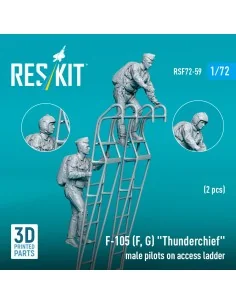 F-105 (F, G) Thunderchief male pilots on access ladder (2 pcs) (3D ...