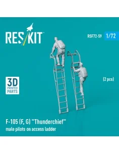 F-105 (F, G) Thunderchief male pilots on access ladder (2 pcs) (3D ... 2