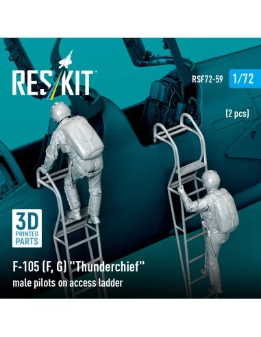 F-105 (F, G) Thunderchief male pilots on access ladder (2 pcs) (3D ...