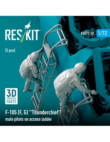 F-105 (F, G) Thunderchief male pilots on access ladder (2 pcs) (3D ...