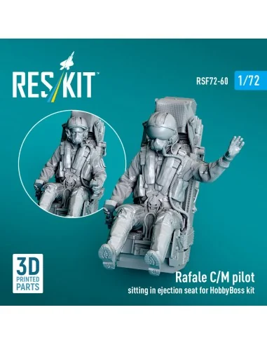 Rafale C/M pilot sitting in ejection seat for HobbyBoss kit (1 pcs)...