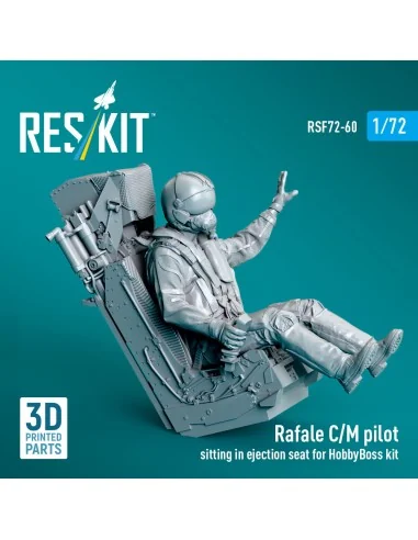 Rafale C/M pilot sitting in ejection seat for HobbyBoss kit (1 pcs)...
