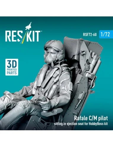 Rafale C/M pilot sitting in ejection seat for HobbyBoss kit (1 pcs)...