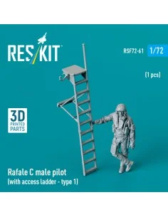 Rafale C male pilot with access ladder (type 1) (1 pcs) (3D Printed...