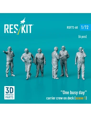 One busy day carrier crew on deck (scene 1) (6 pcs) (3D Printed), 1...