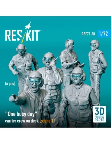 One busy day carrier crew on deck (scene 1) (6 pcs) (3D Printed), 1...