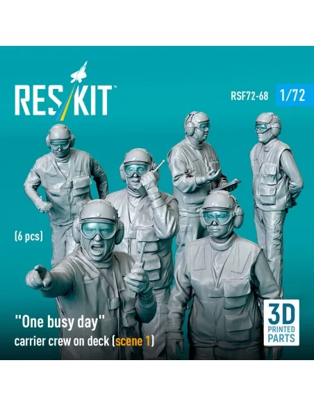 One busy day carrier crew on deck (scene 1) (6 pcs) (3D Printed), 1...