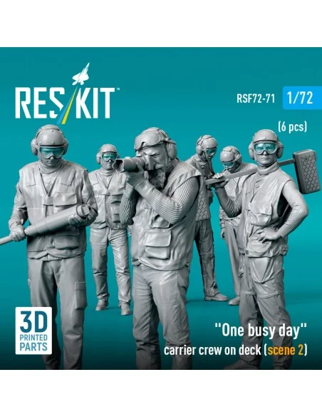 One busy day carrier crew on deck (scene 2) (6 pcs) (3D Printed), 1...