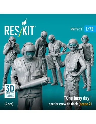 One busy day carrier crew on deck (scene 2) (6 pcs) (3D Printed), 1...