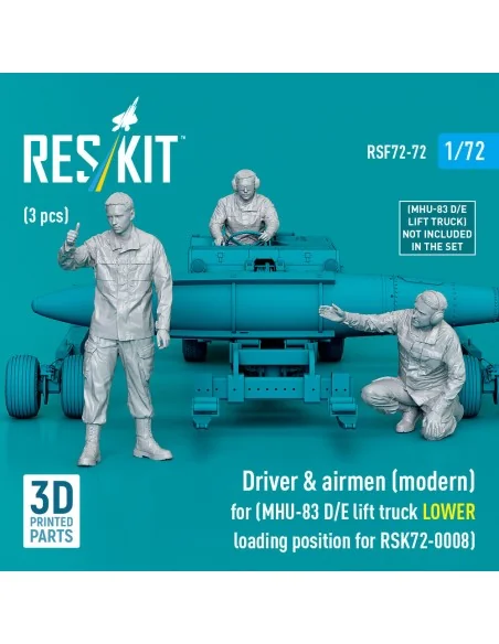 Driver & airmen (modern) (3 pcs) (MHU-83 D/E lift truck LOWER loadi...