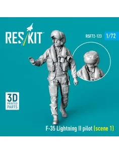 [NO_DESC] F-35 Lightning II pilot (scene 1) (3D Printed), 1/72 - Re...