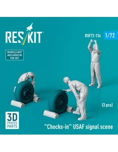 Chocks-in USAF signal scene (3 pcs) (3D Printed), 1/72 - ResKit Mod...