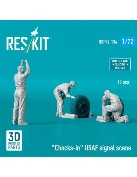 Chocks-in USAF signal scene (3 pcs) (3D Printed), 1/72 - ResKit Mod...