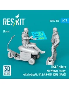 USAF pilots (2pcs) & M1 Weaver Hydraulic bomb lift & AN-M64 500lb (...
