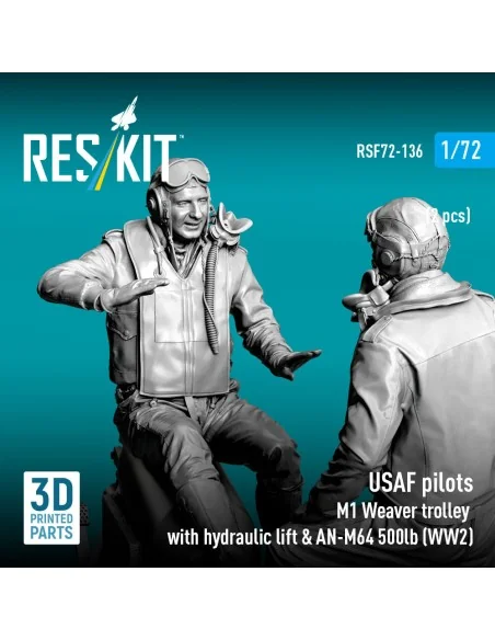 USAF pilots (2pcs) & M1 Weaver Hydraulic bomb lift & AN-M64 500lb (...