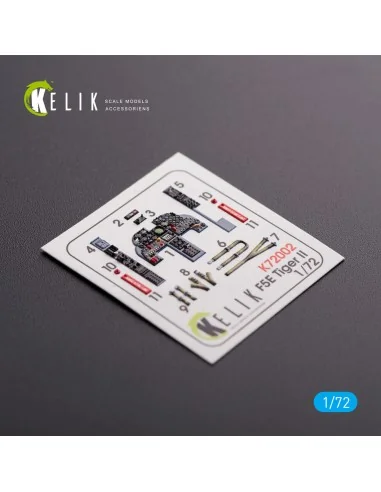 F-5E Tiger II early series interior 3D decals for Dream Model kit, ...