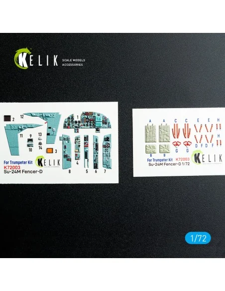 [NO_DESC] SU-24M interior 3D decals for Trumpeter kit, 1/72 - Kelik...