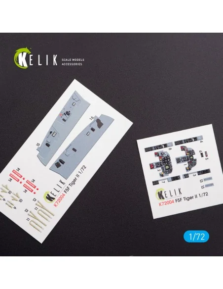 F-5F Tiger II full interior 3D decals for Dream Model kit, 1/72 - K...