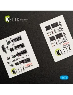 F-16I Sufa interior 3D decals for Kinetic kit, 1/72 - Kelik K72016