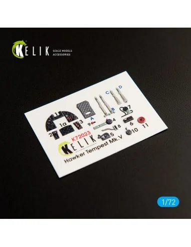 Hawker Tempest Mk.V interior 3D decals for Airfix kit, 1/72 - Kelik...