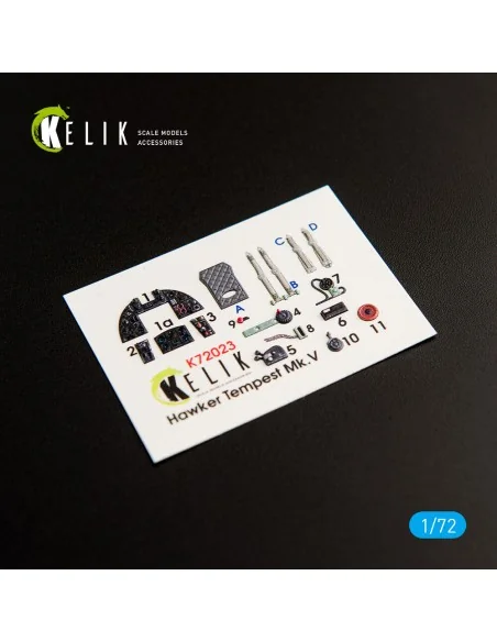 Hawker Tempest Mk.V interior 3D decals for Airfix kit, 1/72 - Kelik...