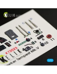 Hawker Tempest Mk.V interior 3D decals for Airfix kit, 1/72 - Kelik... 2