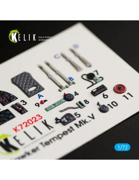 [NO_DESC] Hawker Tempest Mk.V interior 3D decals for Airfix kit, 1/...